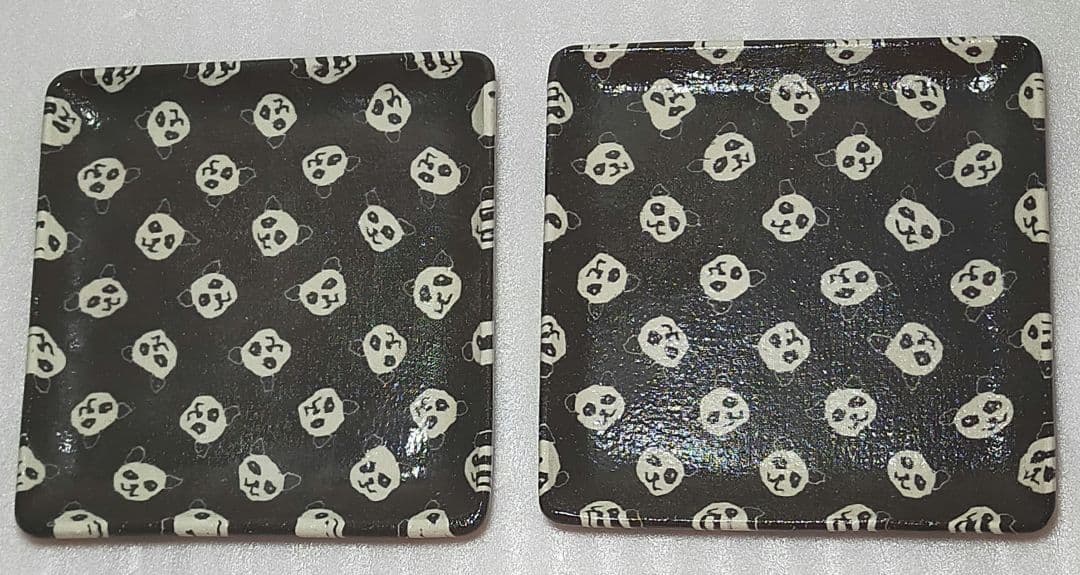 練り込み陶芸 水野智路 パンダ皿 1枚のお値段 2枚あり