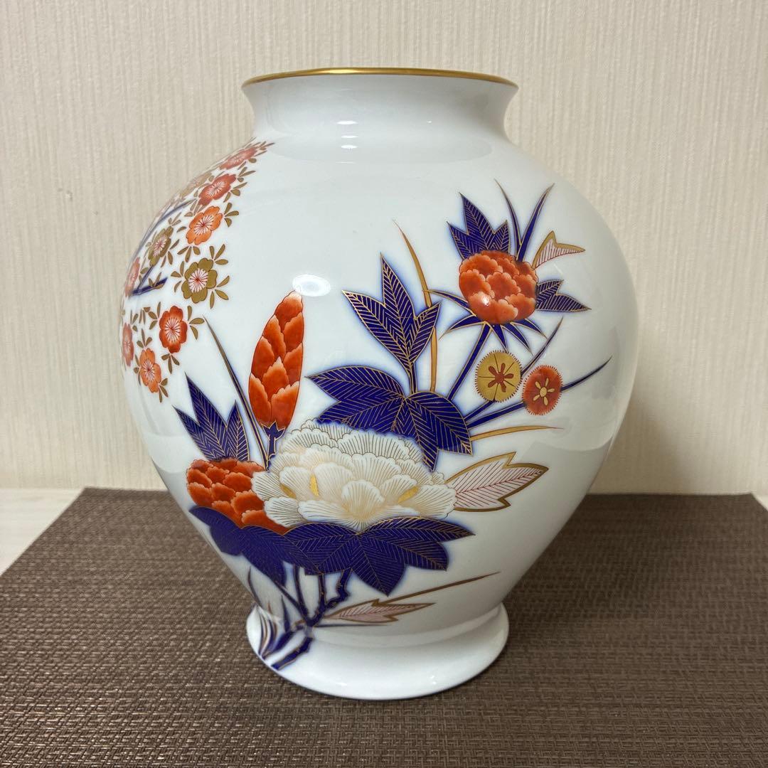 香蘭社　古伊万里四季　花瓶　花器