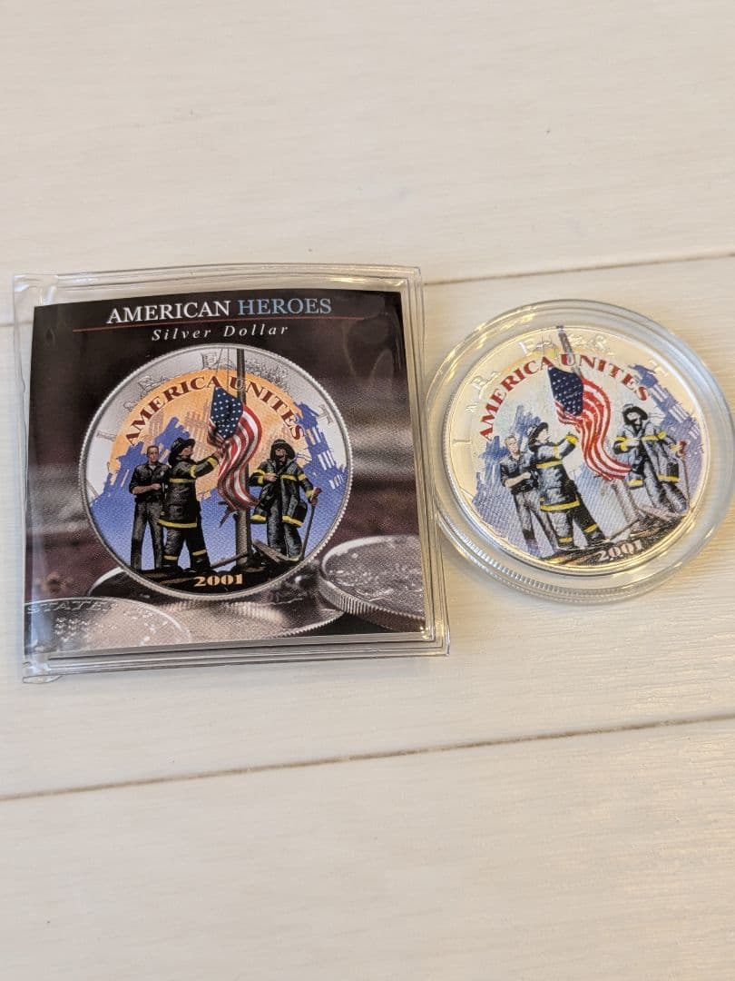 2001年 1オンス アメリカン シルバー イーグルアメリカンヒーローズ銀製