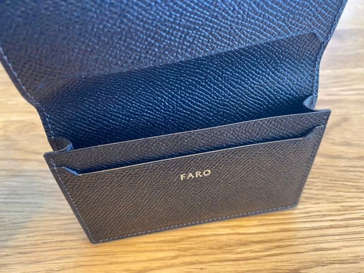 FARO ファーロ カードケース ケース 定期入れ 黒 ブラック レザー