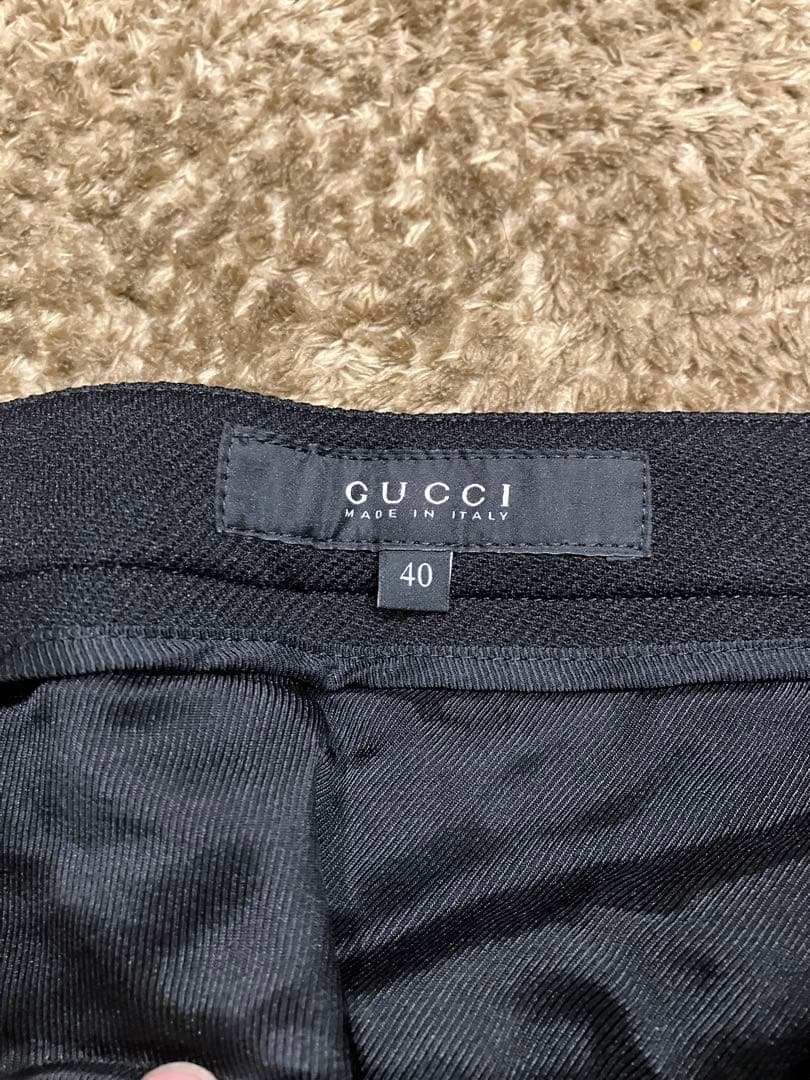 グッチ　GUCCI セットアップ　パンツスーツ　黒　ブロンズ　サイズ40