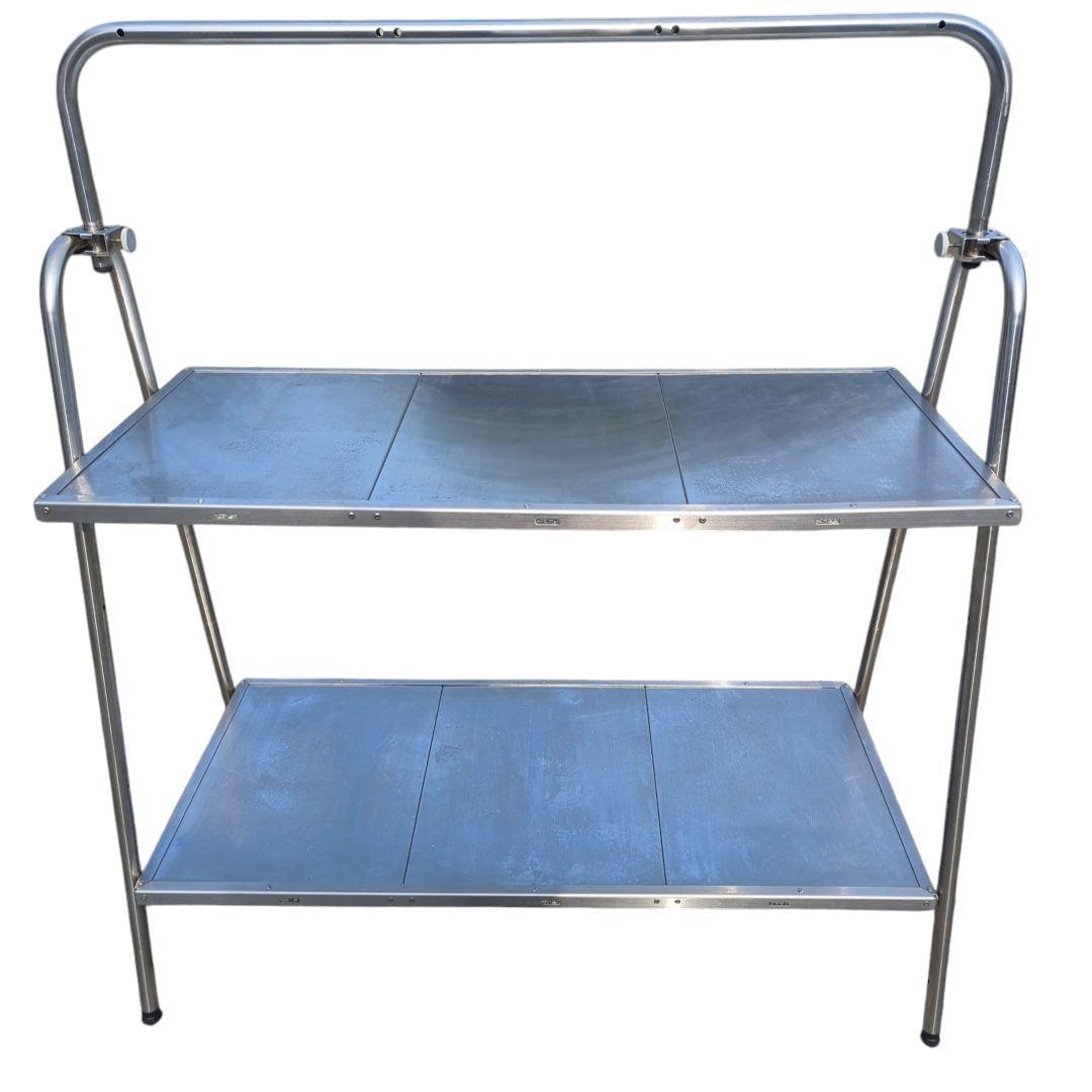 【送料無料】peakステンレス製2段キッチンテーブル