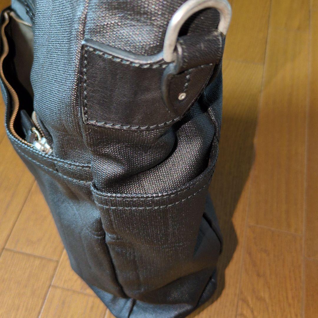 Daniel & Bob 黒 コーティング加工トートバッグ