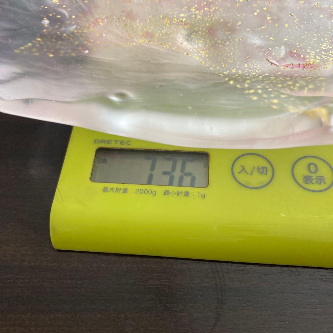 八角形ガラス皿 3枚セット 金箔模様