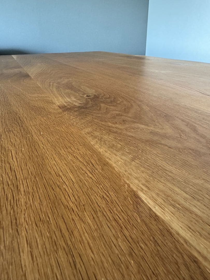 【天然木】一枚板風　オーク材　ダイニングテーブル　180cm