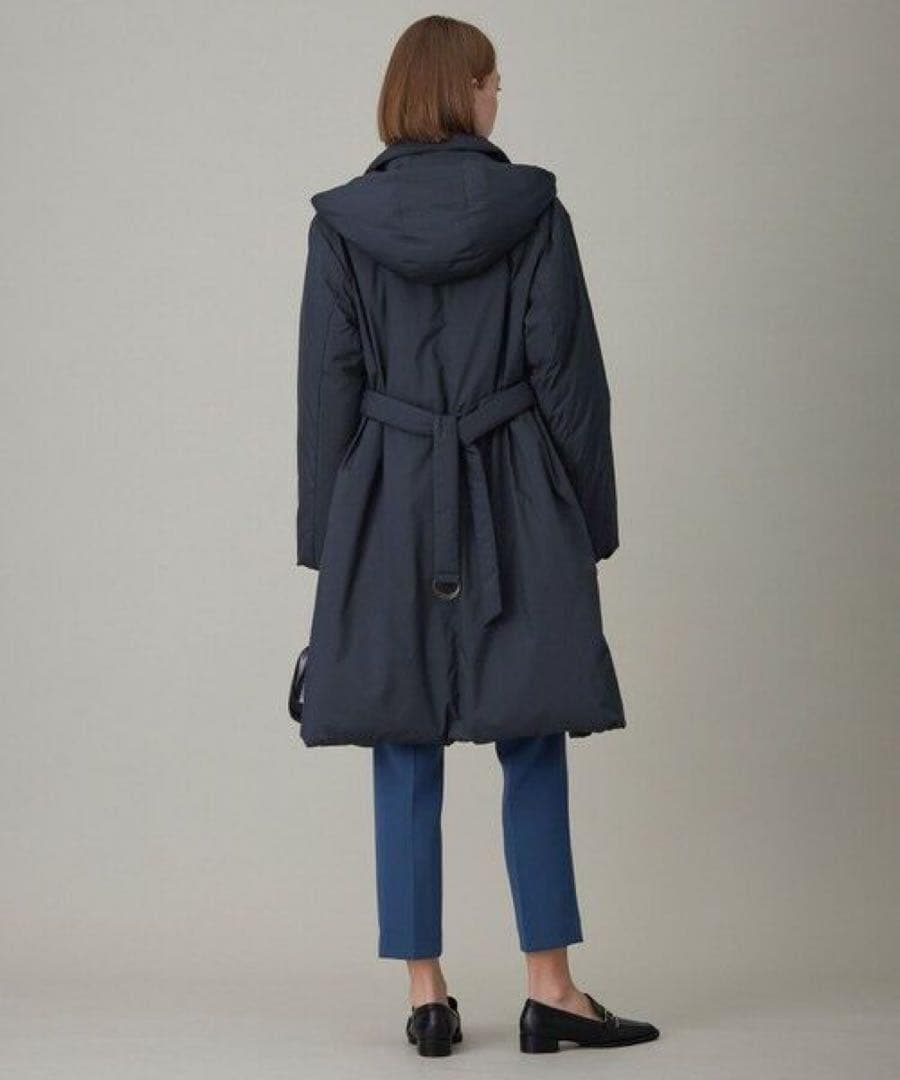 ICB ADSダウンステンカラーコート ベルト付き 軽量 オンワード樫山