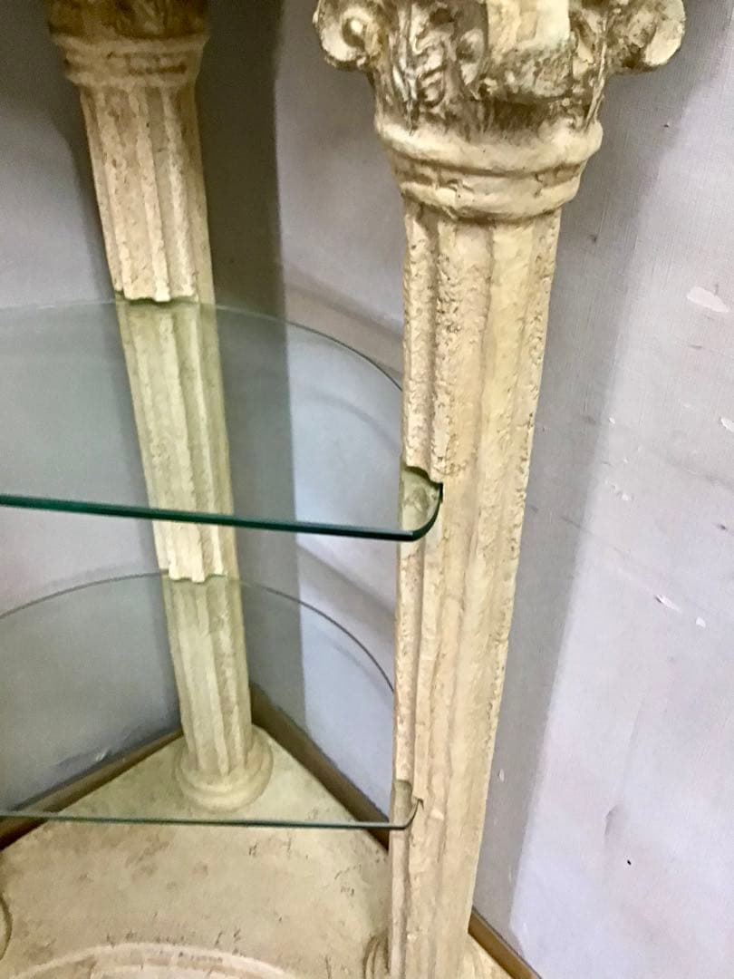 レティシア☆管357☆デコラティブ☆ギリシャ神殿☆コーナーシェルフ☆飾り棚