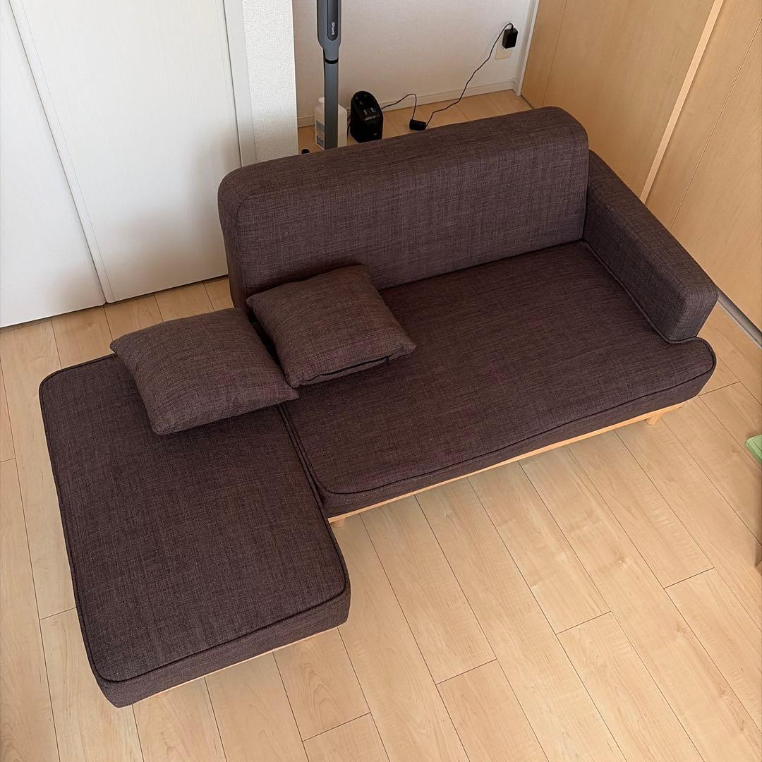 【引き取り限定商品！！】ソファー　2人掛け　カウチソファー