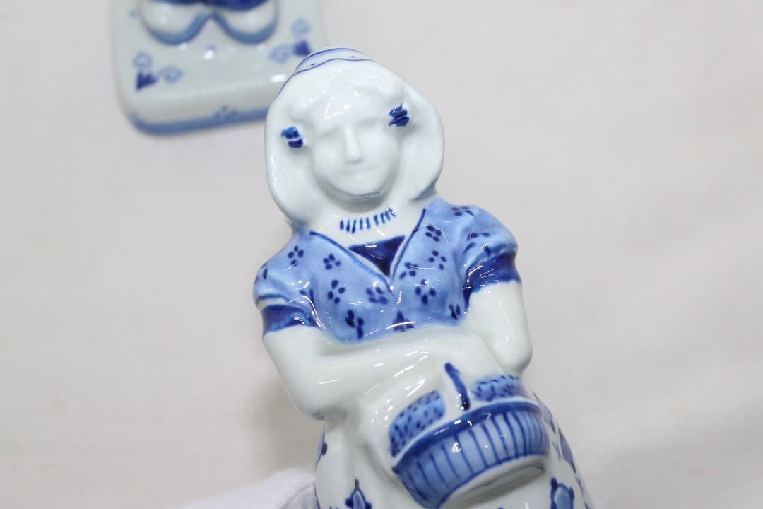  DELFT ロイヤルデルフォト ファーマーと妻 置物 陶器 オランダ