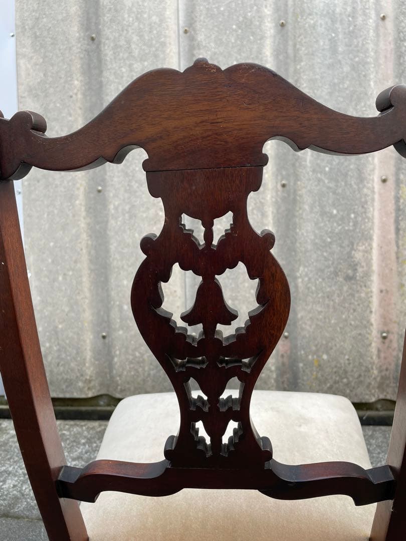 稀少/アンティーク/イギリス製/ナーシングチェア/ダイニングチェア/キャスター付