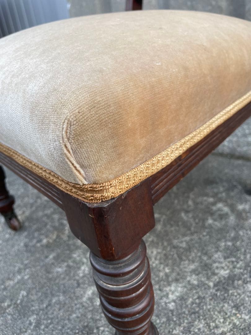 稀少/アンティーク/イギリス製/ナーシングチェア/ダイニングチェア/キャスター付