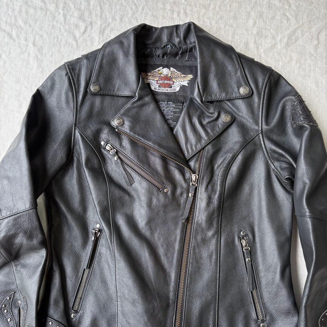 HARLEY DAVIDSON ハーレー スタッズ ダブルライダースジャケット