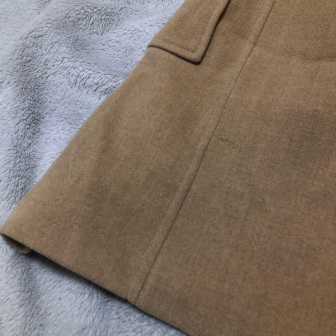 バーバリー　ロンドン ダッフルコート ヘリンボーン ノバチェック 牛革 キャメル