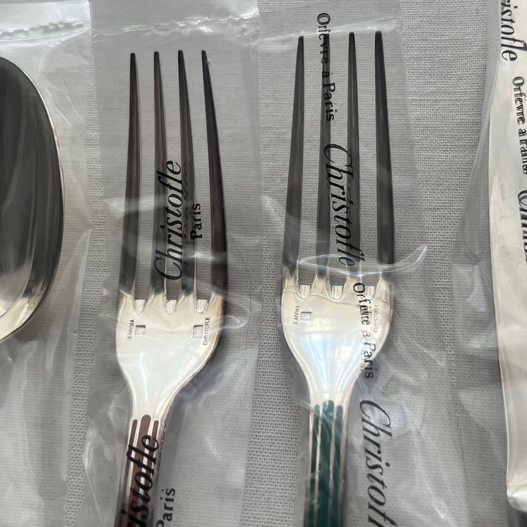 未使用品 クリストフル タリスマン 七宝 ディナーカトラリー スプーン