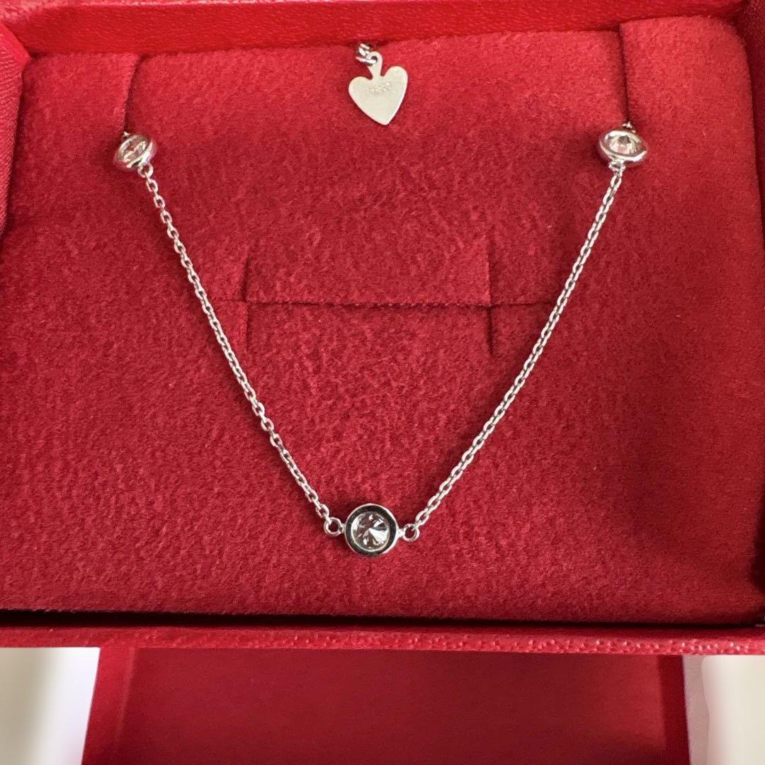 あんころ プラチナ850.ダイヤ0.3ct ブレスレット