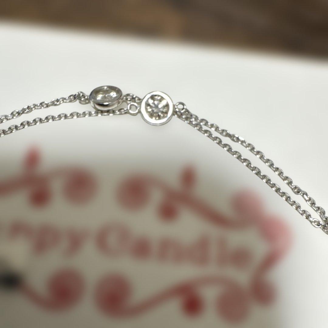 あんころ プラチナ850.ダイヤ0.3ct ブレスレット