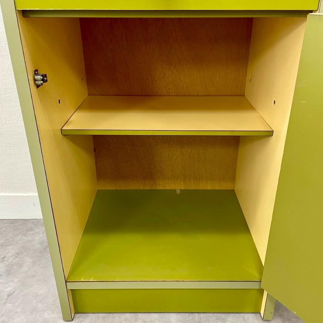 70's 昭和レトロ レトロポップ 飾り棚 食器棚 収納 当時物