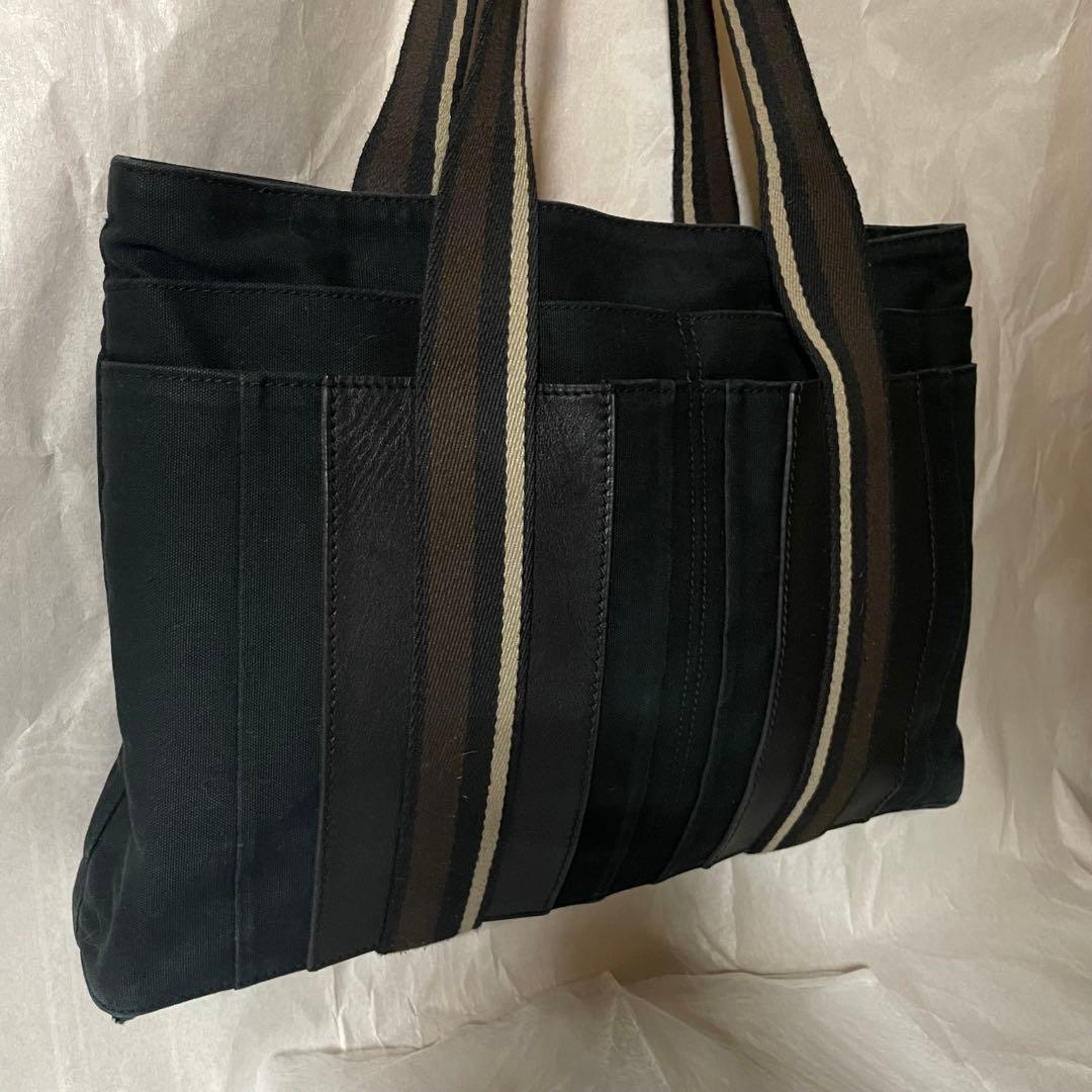 HERMES エルメス トロカホリゾンタルMM キャンバス トートバッグ
