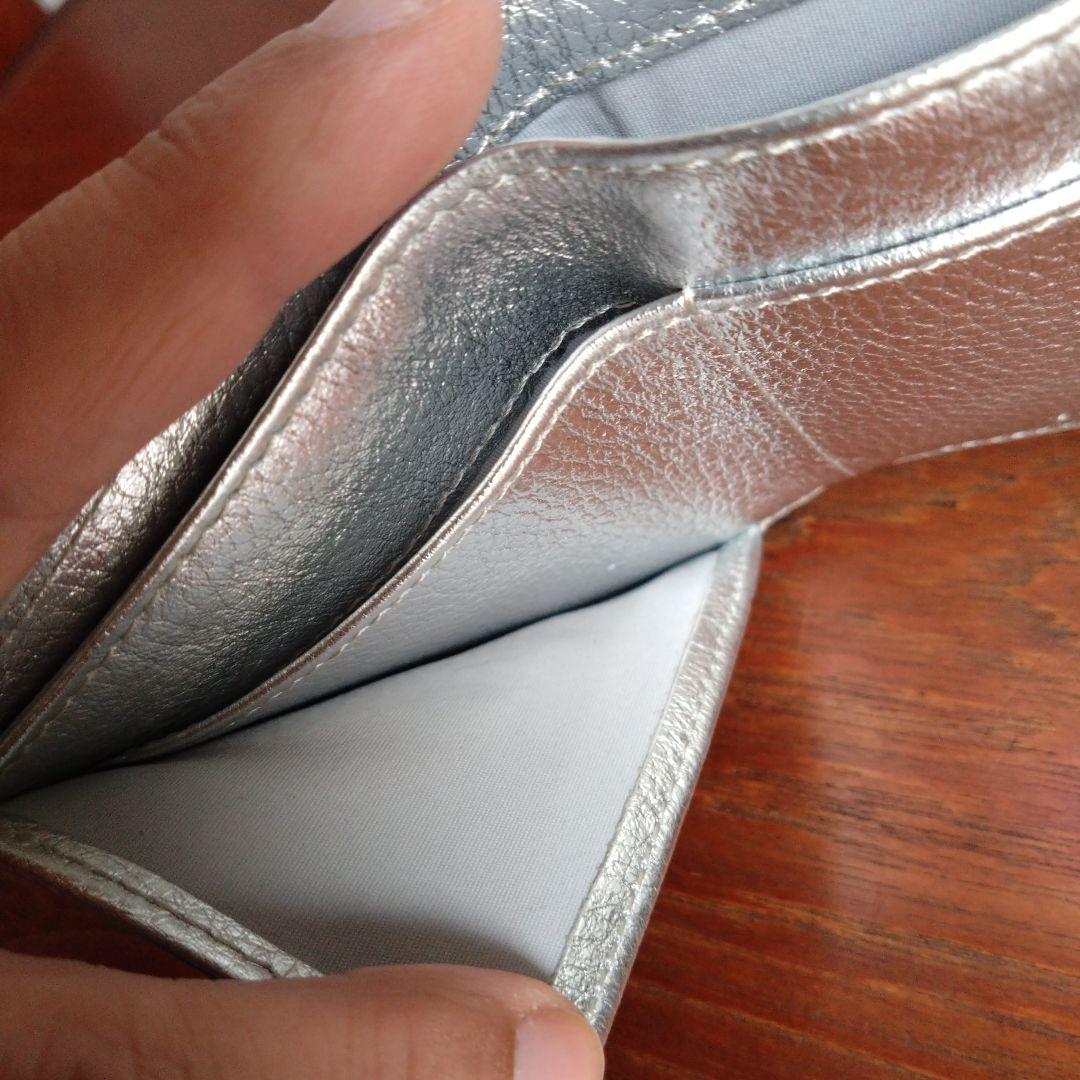 TOV　トーヴ　リボンデザイン　三つ折り財布　ミニウォレット　シルバー　イエナ