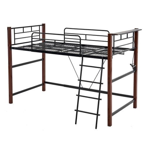 【高さ140cm】ロフトベッド パイプベッド シングル 耐荷重150kg システ