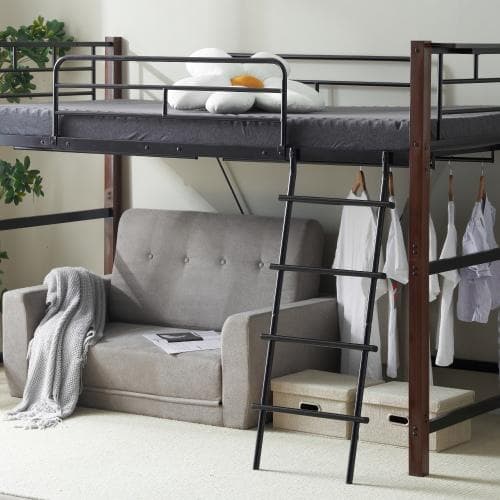 【高さ140cm】ロフトベッド パイプベッド シングル 耐荷重150kg システ