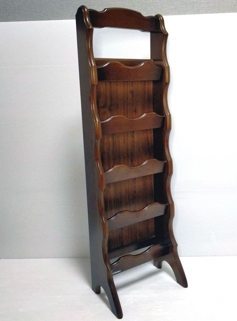 【美品】カリモク コロニアル スリッパラック 5足収納 木製家具