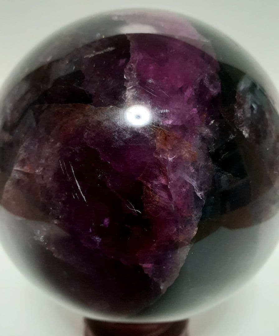 お値下げ！　紫色天然石　丸玉　直径8.7cm　重量1150g