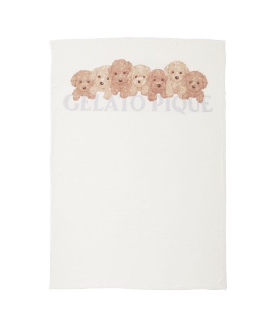 美品！ジェラートピケ【Sleep】トイプードルジャガードマルチカバー