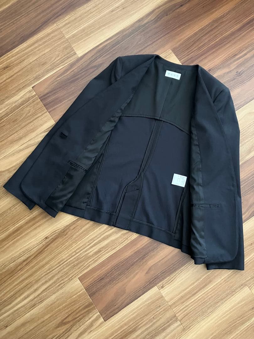 美品 PLST プラステ セットアップパンツスーツ 黒 M S リネンブレンド