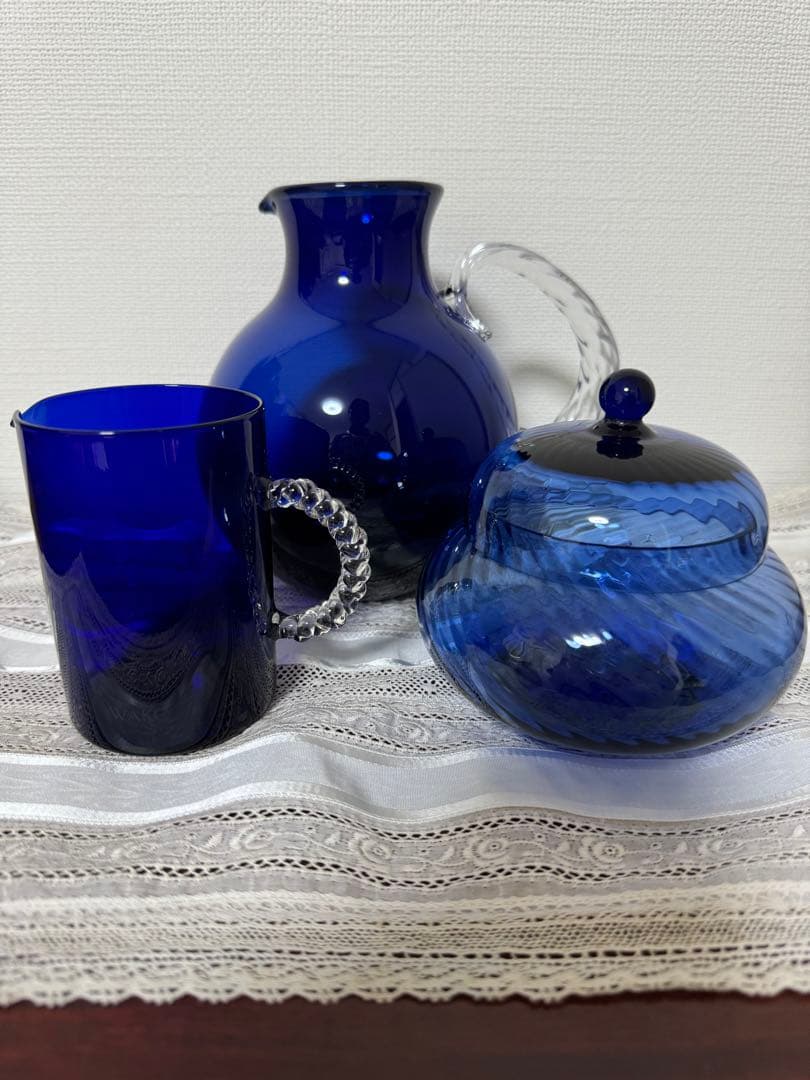 7 WAKO 水差し　グラス　キャンディポット　3点セット