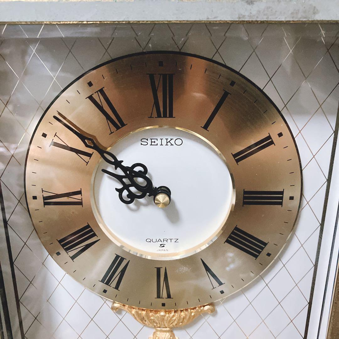 【超希少】セイコー 置き時計 ウェストミンスター 大理石調 高級感