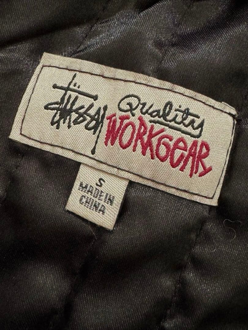 Stussy フード付き バーガンディ ジャケット