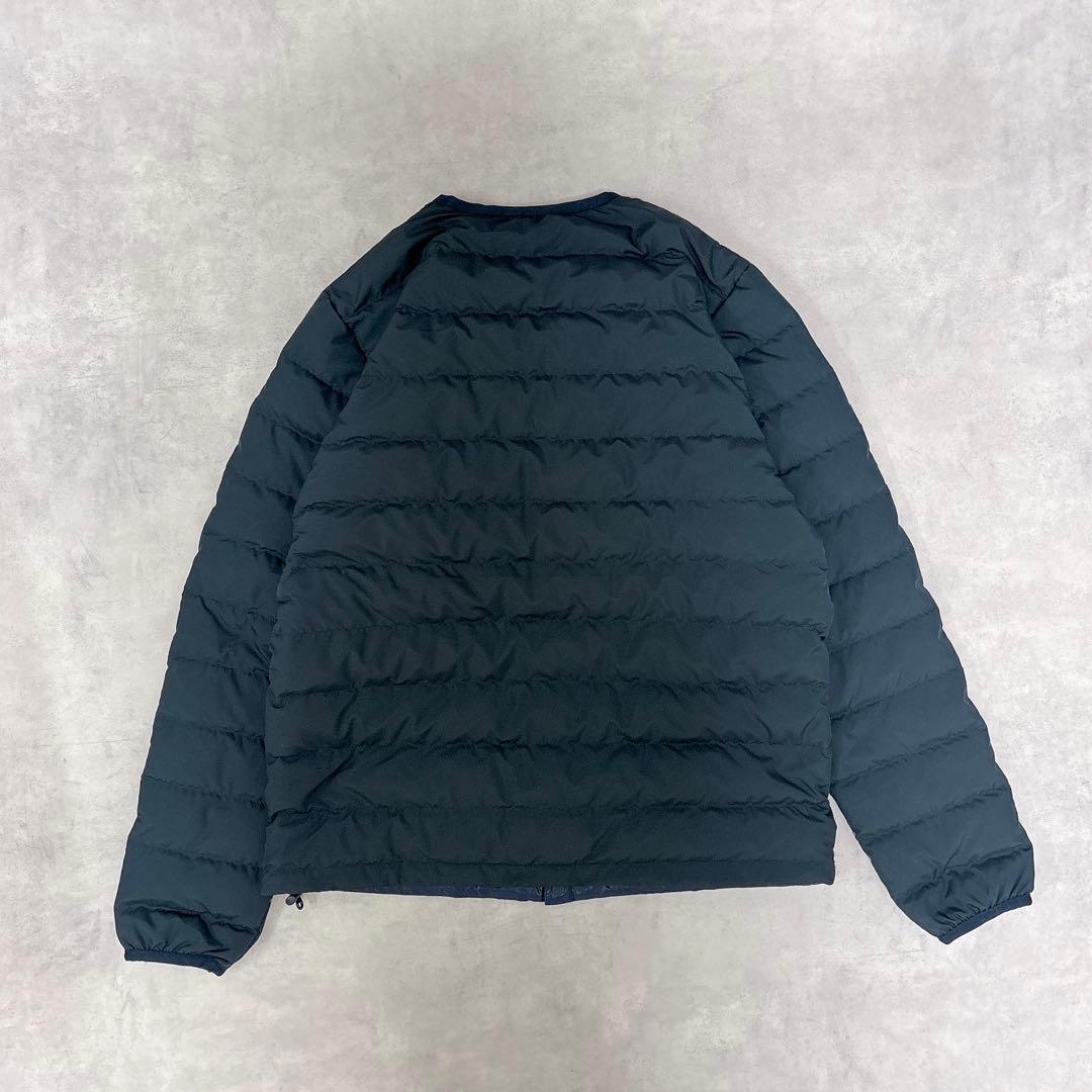 新品◇DANTON インナーダウン クルーネックジャケット◇タークネイビーS