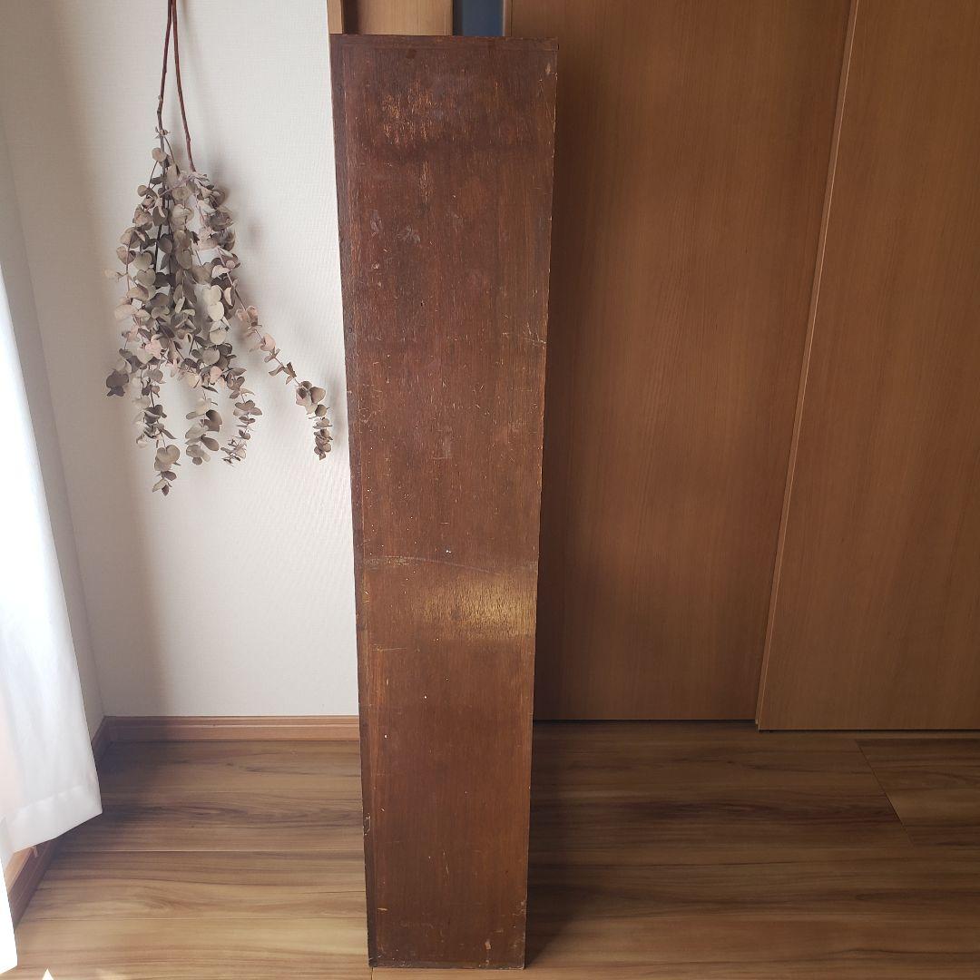 ラワンの5段収納棚　木製　ラワン材　オープンラック　古家具