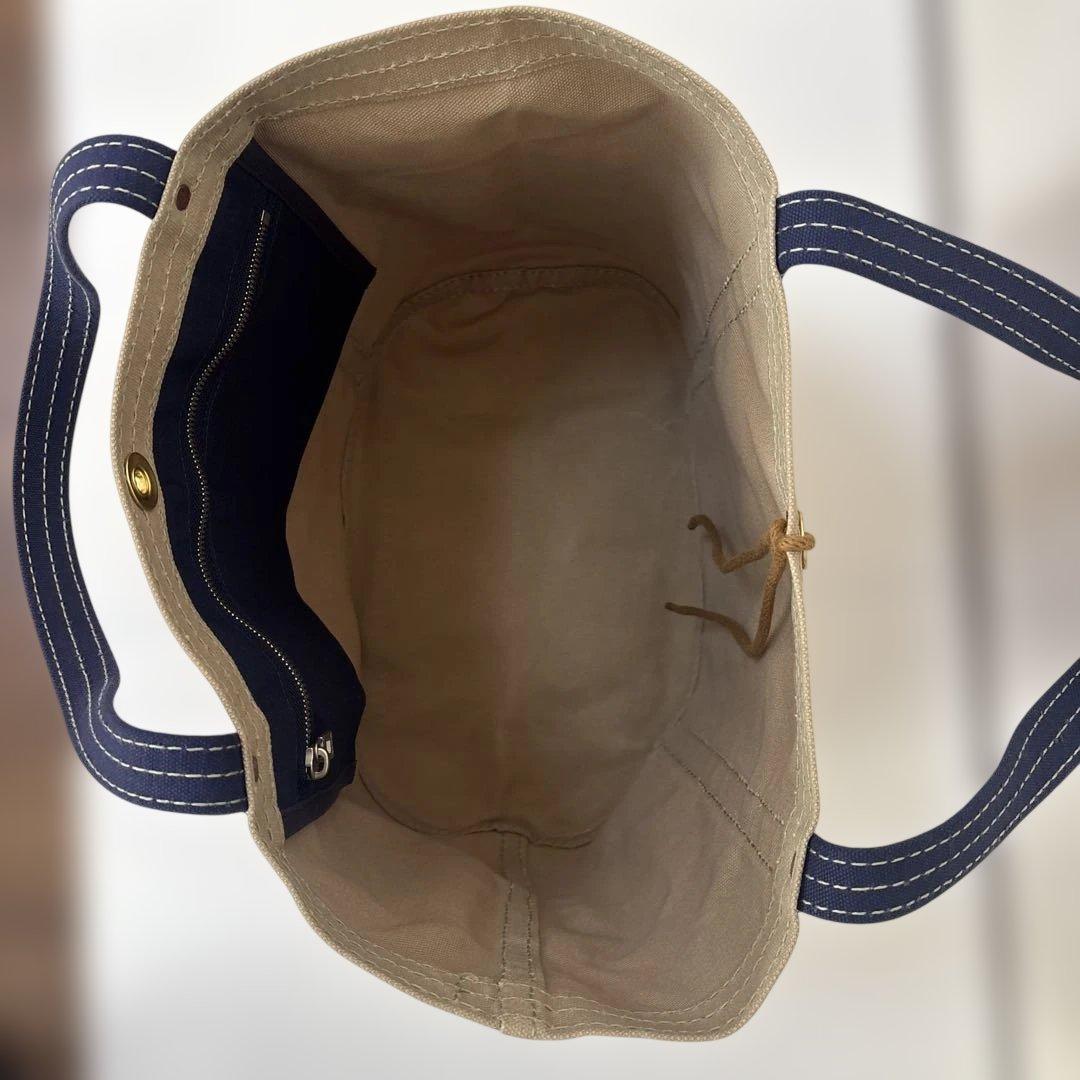 一澤信三郎帆布　ベージュ キャンバストートバッグ