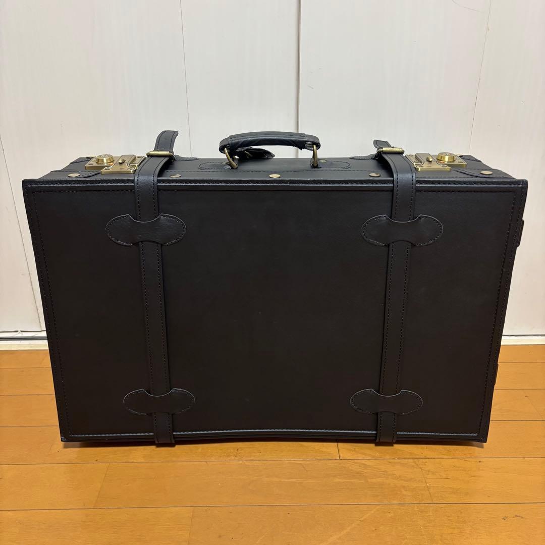 WORLD TRUNK 本革キャリーケース黒 TSAロック付 トランク型 34L