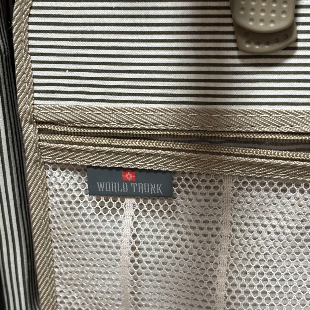 WORLD TRUNK 本革キャリーケース黒 TSAロック付 トランク型 34L