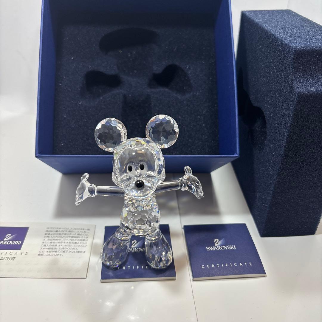 ディズニー　swarovski スワロフスキー　ミッキー　美品