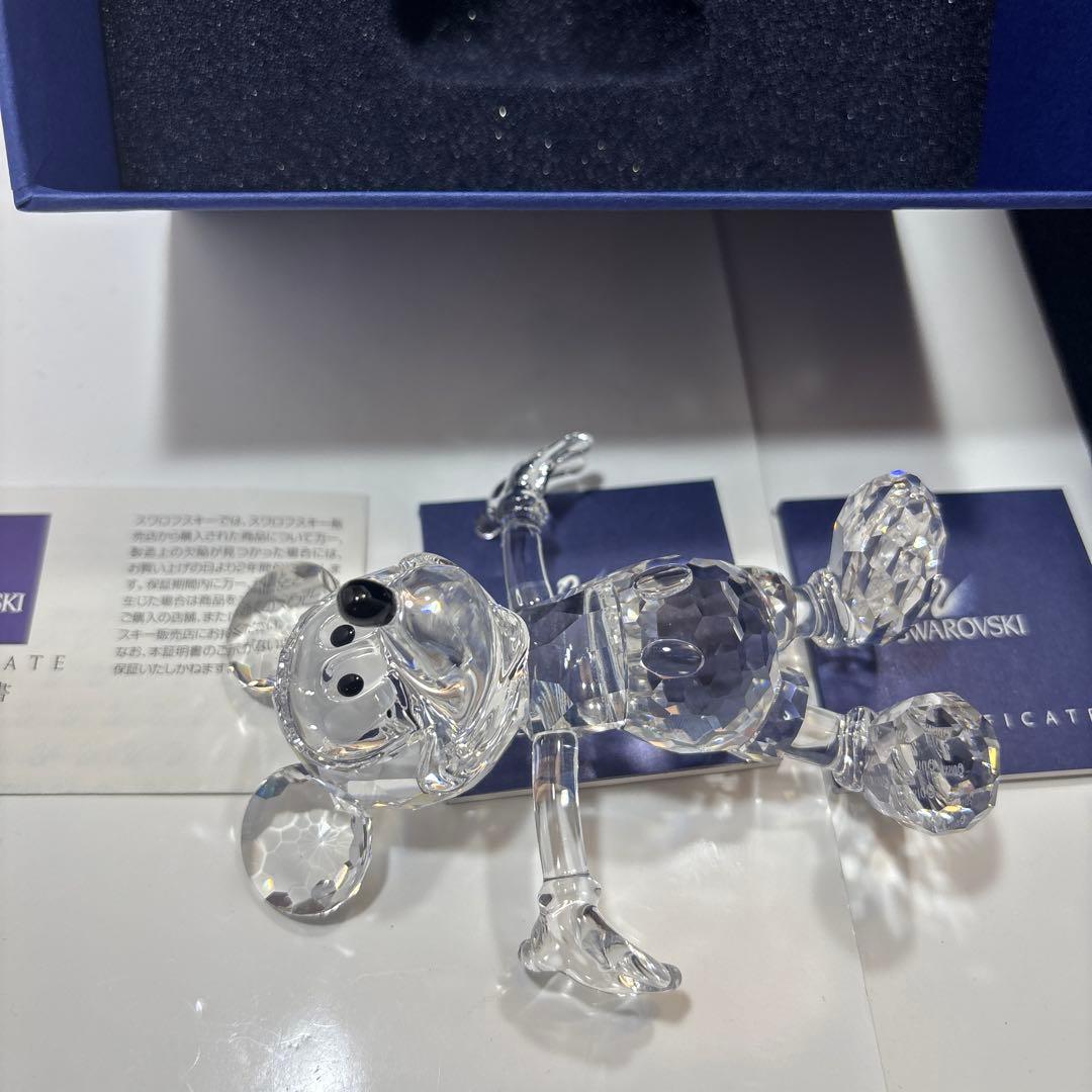 ディズニー　swarovski スワロフスキー　ミッキー　美品