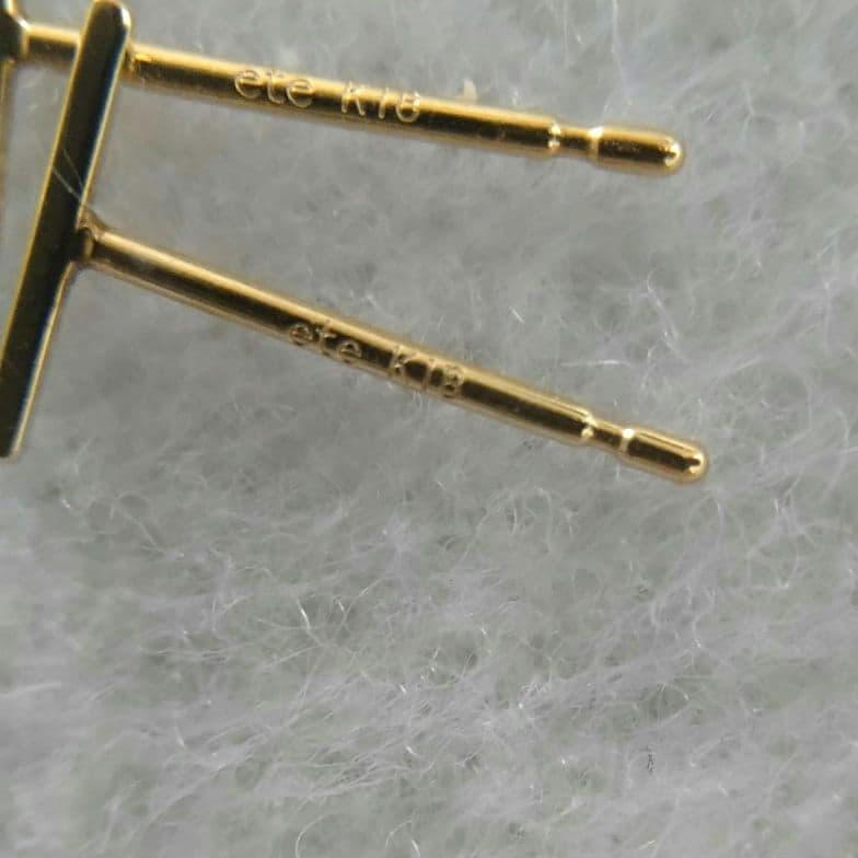 【美品】ete エテ　K10YG ワイヤー ピアス K18