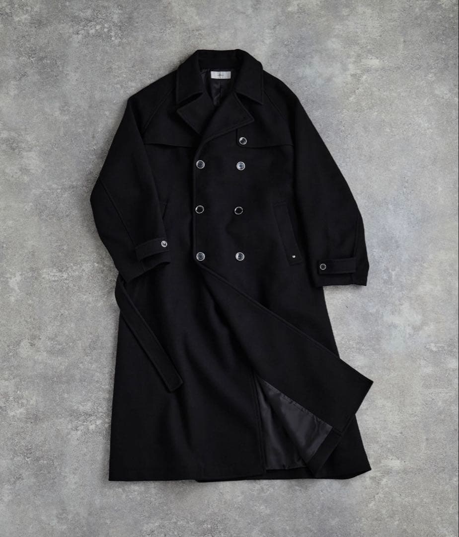 新品未使用 ADRER THE LONG COAT メルトン ザロングコートL