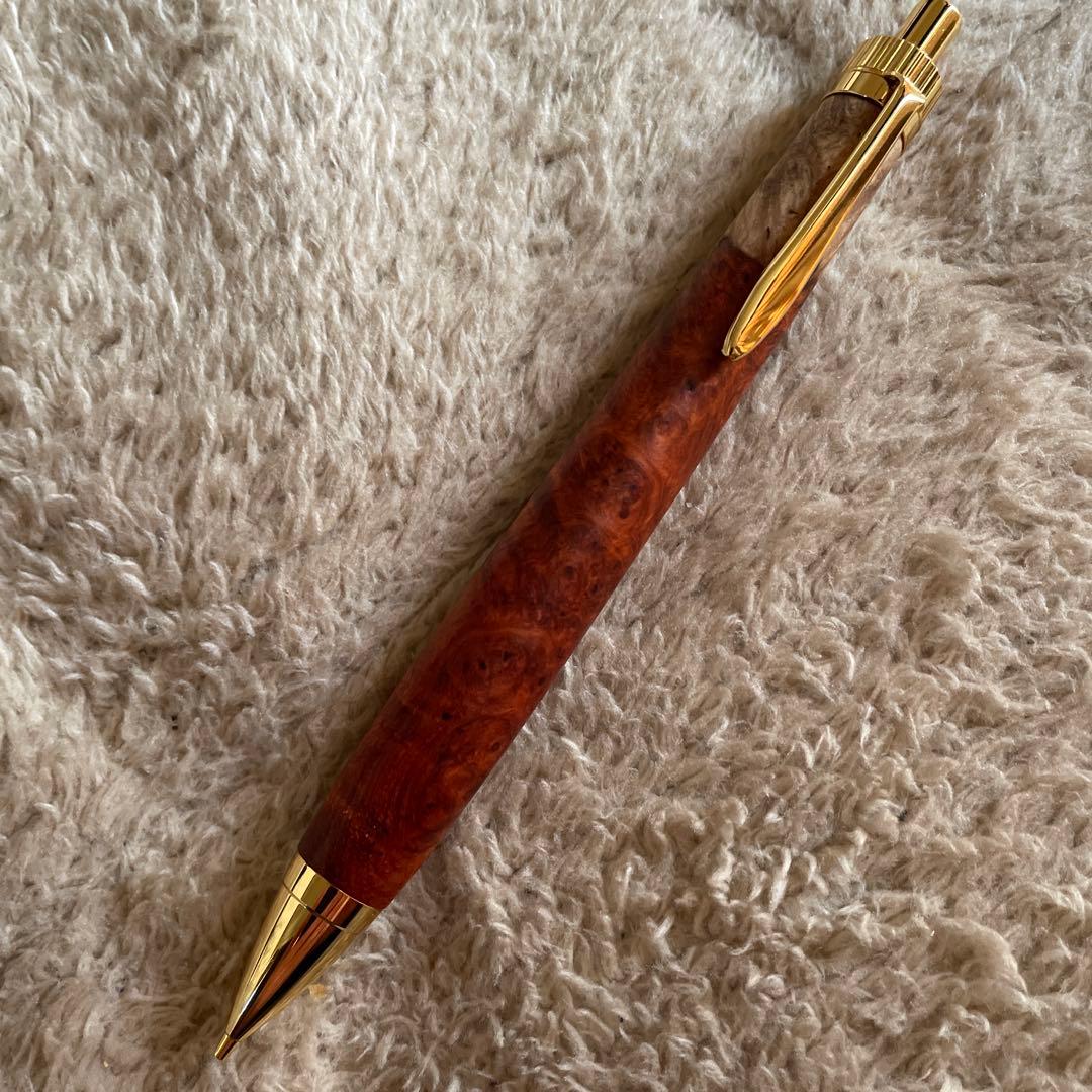 極上　本花梨紅白瘤杢　シャープペンシル