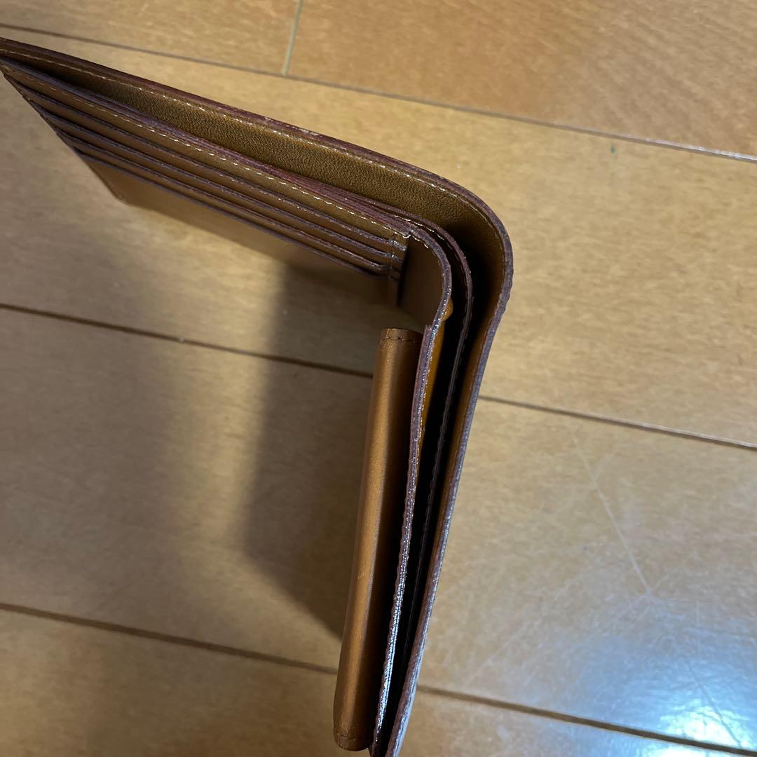 <be-chin>土屋鞄 コードバン 二折財布 ネイビー