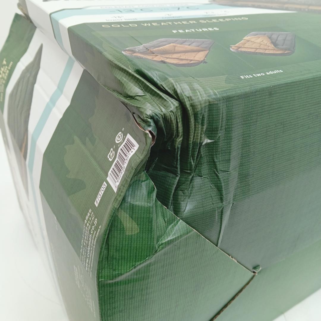 10m1966h4p 未使用 寝袋 オアシスダブル コールマン ブラウン 2人用