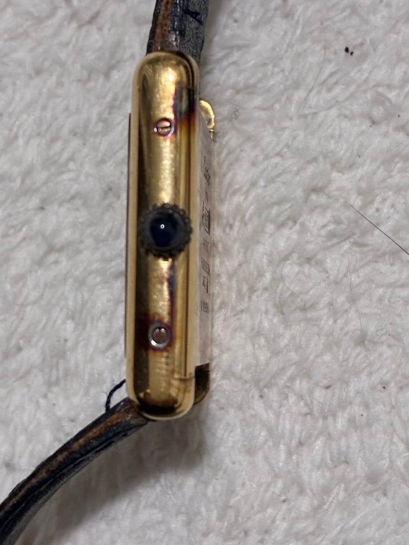 Cartier マストタンク SM ヴェルメイユ 手巻き時計 ラピスラズリ文字盤