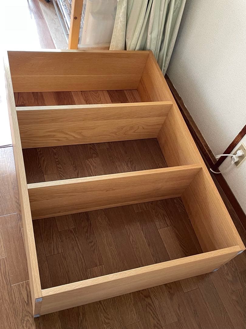 ジ*ミ様 無印良品　スタッキングシェルフ　ワイド　オーク　3段