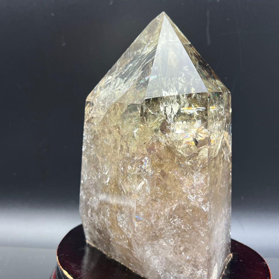 ☆超極上の煌煌さを✨幸運の石✨レインボー ファントムシトリン 六角柱 天然石