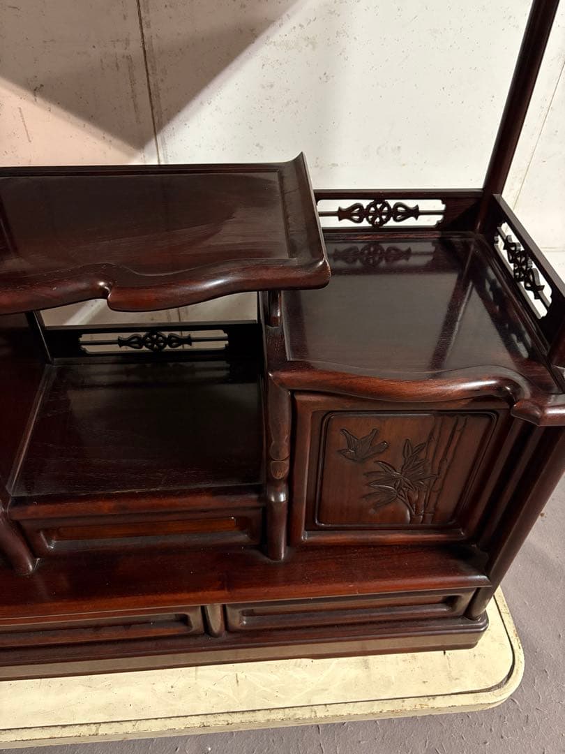 茶箪笥　引き出し割れあり　写真でご確認ください。