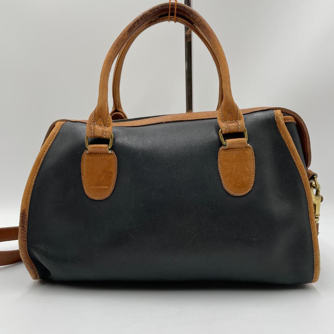 良品 COACH ミニボストンバッグ レザー ブラック 2way オールドコーチ