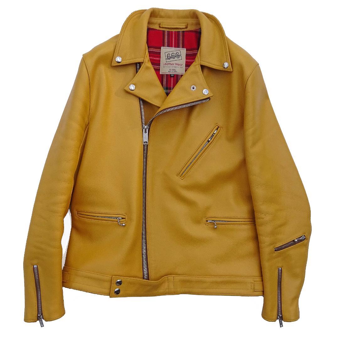 666 Leather Wearトリプルシックスサイクロンライダースイエロー40